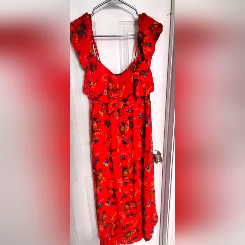 Dress Red Cotton